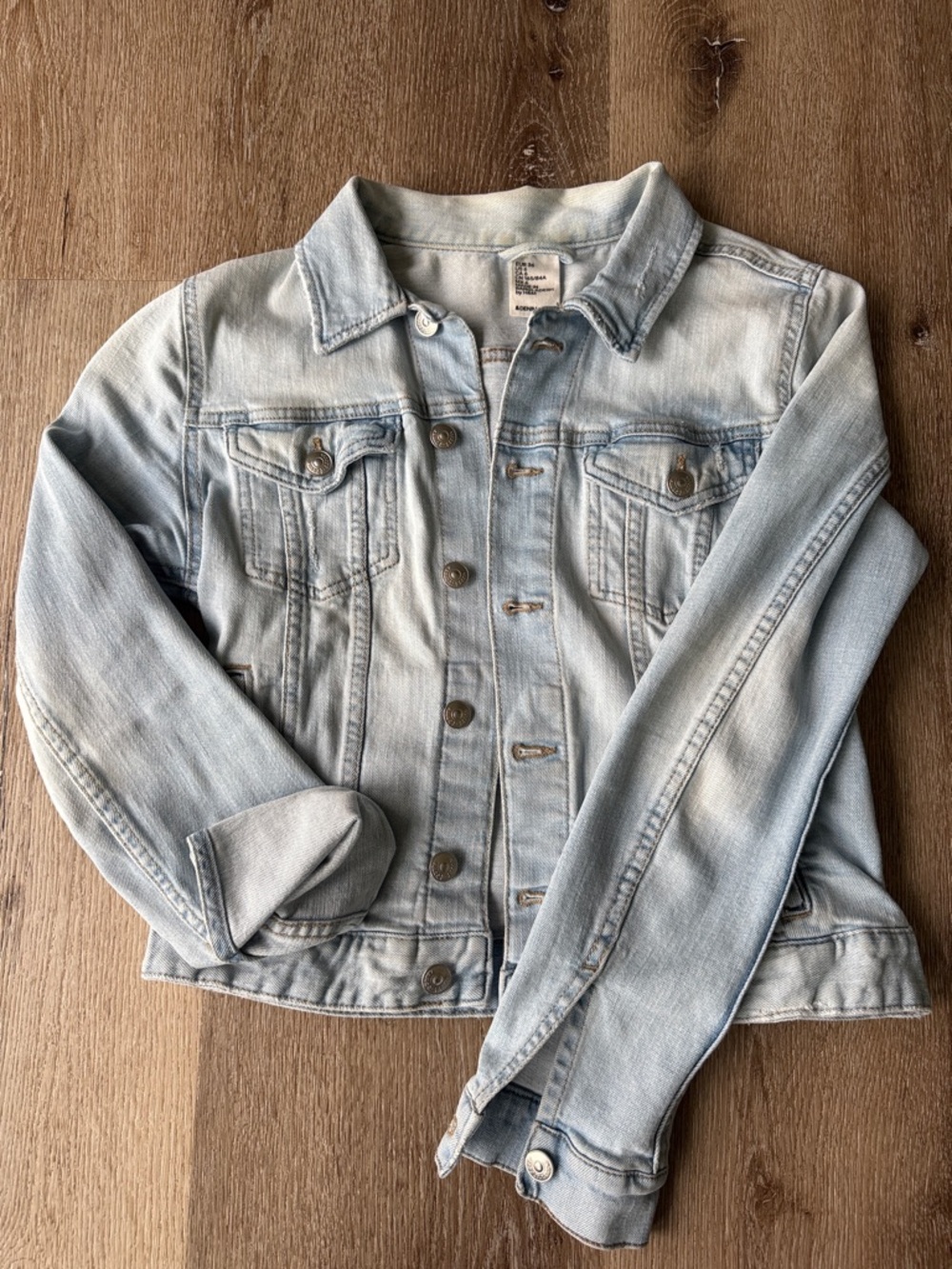 H&M Light Blue Denim Jacket - slightly distressed